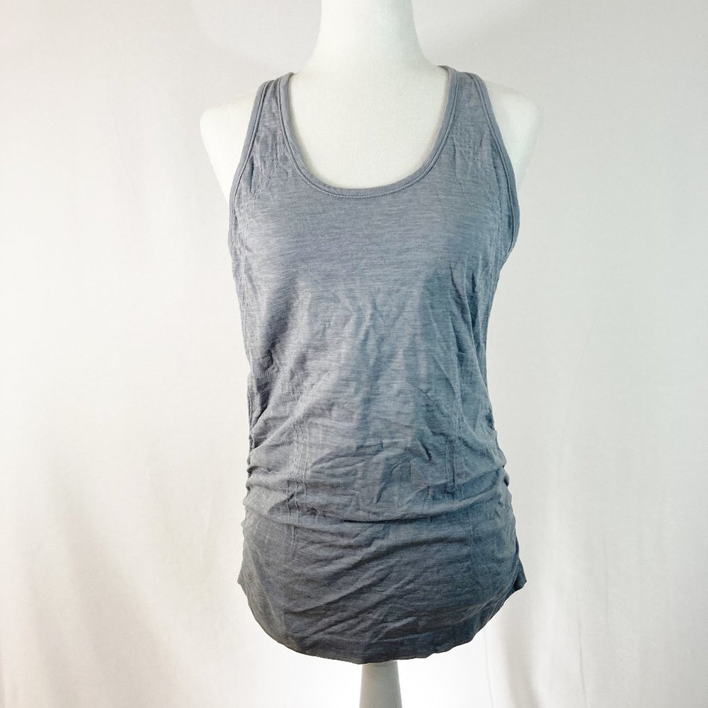 Athleta Speedlight Heather Tank Size M Racerback Ruched